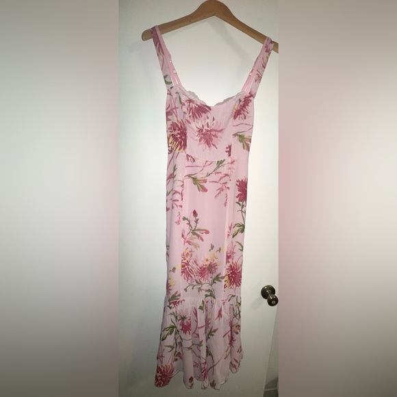 Reformation Petites Irisa Dress Pink Floral Midi Dress - Picture 3 of 9